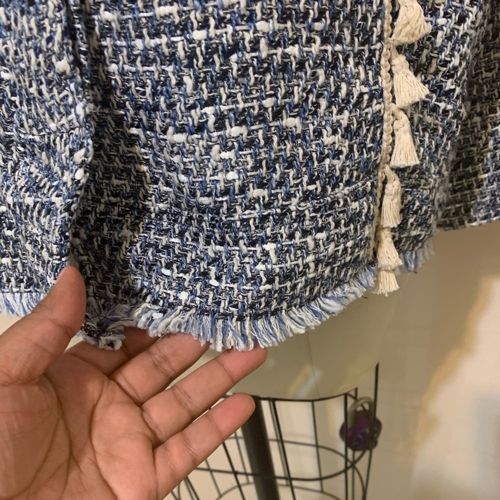 Zara tweed jacket with tassels sz M - Picture 14 of 15